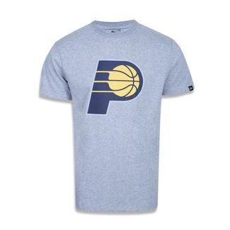 Camiseta New Era Regular Indiana Pacers Mescla Cinza