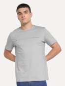 Camiseta Calvin Klein Jeans Masculina Sustainable Outline Sash Logo Cinza - Marca Calvin Klein