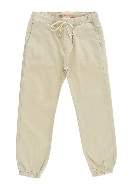Calça Jeans Infantil Menino Jogger Areia - Marca Crawling