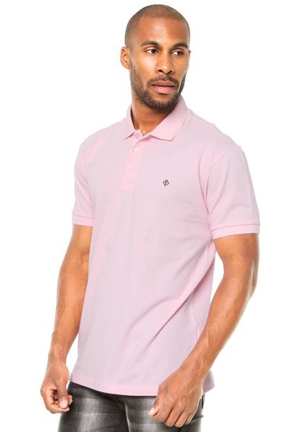 Camisa Polo Forum Muscle Bordado Rosa - Marca Forum