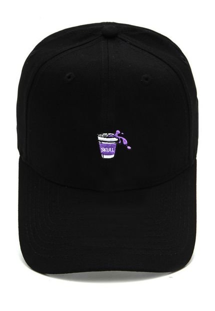 Boné Skull Clothing Aba Curva Dad Hat Purple Juice Preto - Marca Skull Clothing