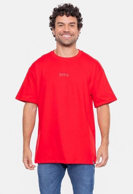 Camiseta Fatal Oversize Flame Vermelha - Marca Fatal