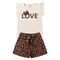 Conjunto Curto Menina Blusa e Shorts Love Oncinha - Marca Molekada