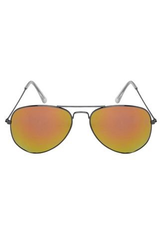 Óculos de Sol FiveBlu Aviador Lente Espelhada Prata/Amarelo