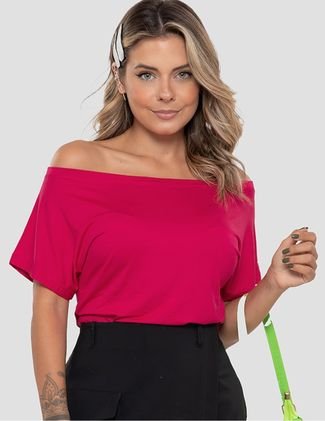 Blusa Ombro a Ombro - Rosa Pink - Perfit