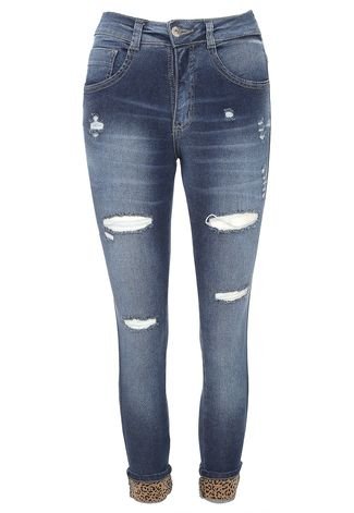 Calça Jeans Biotipo Skinny Cropped Onça Azul