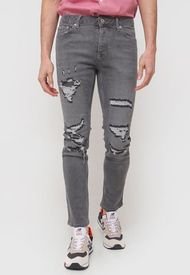 Jeans Topman Gris - Calce Skinny