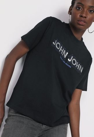 Compre Camiseta John John Feels Like Heaven Preta Online