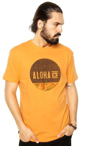 Camiseta Hang Loose Aloha Laranja
