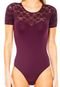 Body Dilady Renda Modelador Roxo - Marca Dilady