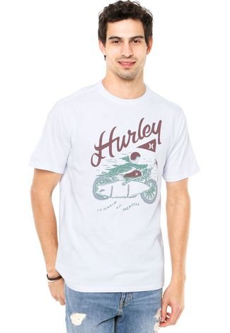 Camiseta Hurley Riding Death Branca