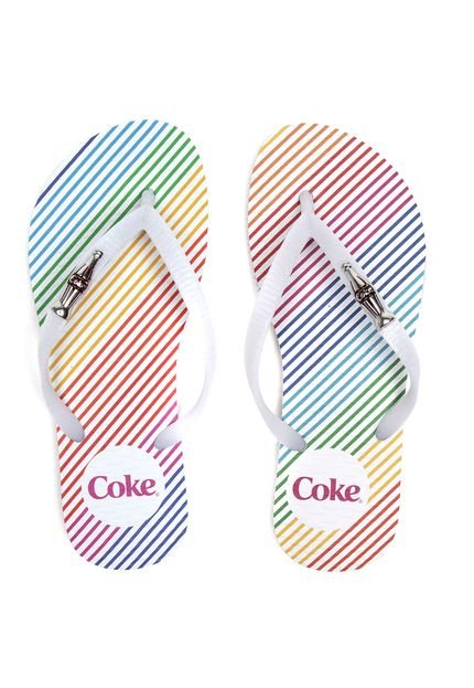 Chinelo Coca Cola Shoes Prisma Branco - Marca Coca Cola