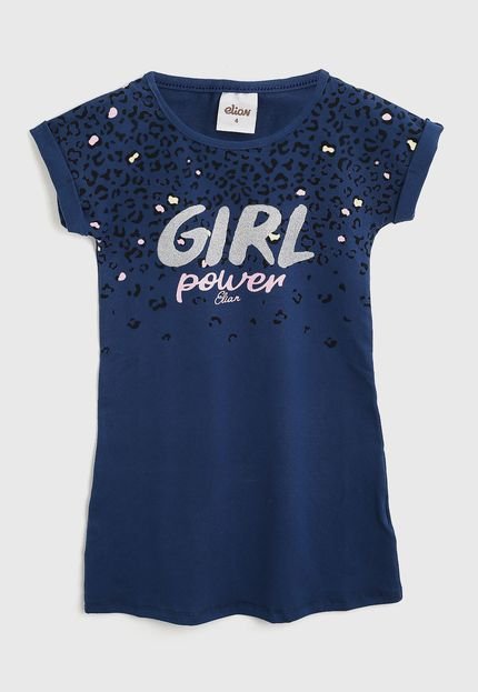 Vestido Elian Infantil Girl Power Azul - Marca Elian
