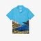 Camisa masculina em algodão com estampa havaiana Azul - Marca Lacoste