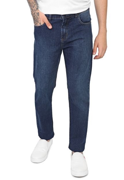 Calça Jeans Aleatory Slim Estonada Azul - Marca Aleatory