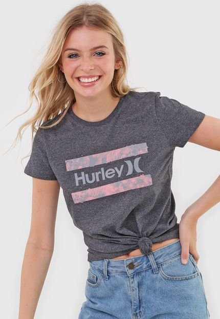 Camiseta Hurley Free Flower Grafite - Marca Hurley