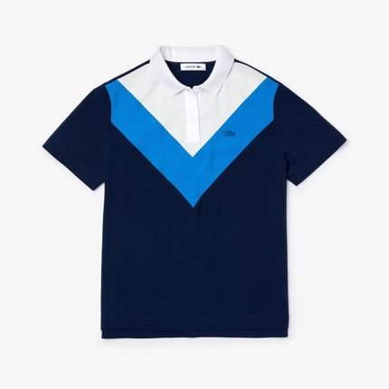 Camisa Lacoste em Colorblock Azul - Marca Lacoste