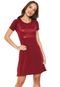 Vestido AMBER Curto Raglan Vinho - Marca AMBER