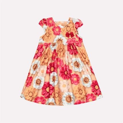 Vestido Infantil Menina Kyly Laranja - Marca Kyly