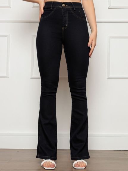 Calça Jeans Flare Boca de Sino Feminina Azul Escuro - Marca CKF Wear