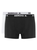 Cueca Sergio K Boxer Branca/Preta Pack 2UN - Marca Sergio K