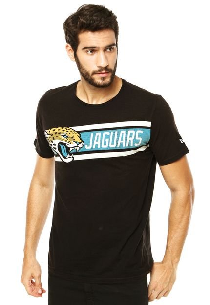 Camiseta New Era Faixa Jaguars Preta - Marca New Era