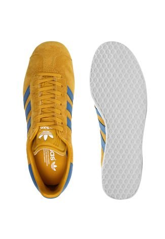 Tênis Couro adidas Originals Gazelle Amarelo/Azul