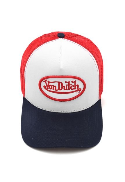 Boné Von Dutch Logo Branco/Vermelho - Marca Von Dutch 