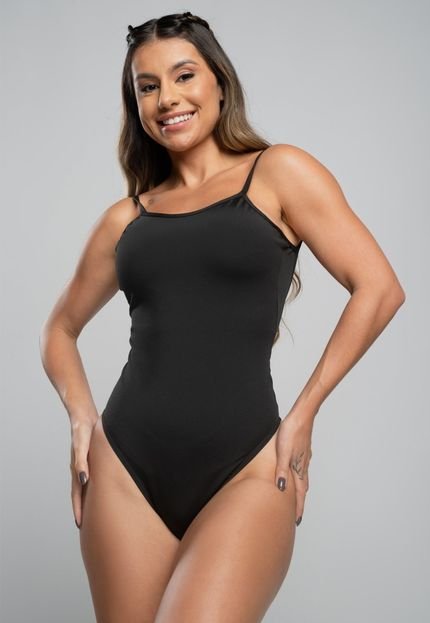 Body Alcinha MVB Modas Cavado Feminino Costa Nua Preto - Marca Mvb Modas