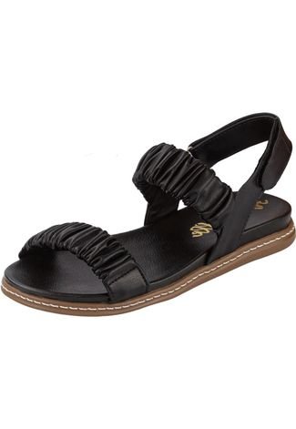 Sandalia Lumiss Papete Ultra Conforto Rasteira Preto