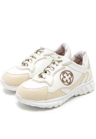 Tênis Capodarte Dad Sneakers Chunky Bege/Branco