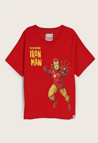 Camiseta Infantil Malwee Kids Iron Man Vermelha
