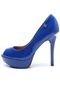 Peep Toe Vizzano Meia-Pata Azul - Marca Vizzano