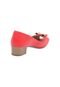 Peep Toe FiveBlu Salto Baixo Vermelho - Marca FiveBlu