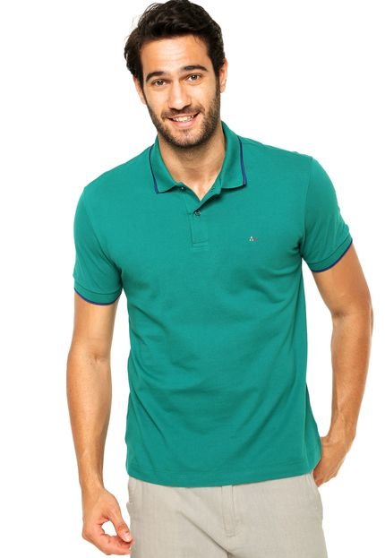 Camisa Polo Aramis Manga Curta Bordado Degradê Verde - Marca Aramis