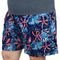 Short Estampado Tactel Elastano Extra Grande Plus Size floral  Marinho - Marca Butu Biru