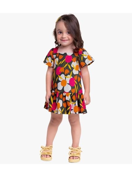 Vestido Infantil Menina Kyly Cinza - Marca Kyly