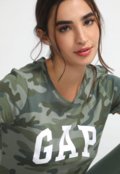 Camiseta GAP Camuflada Logo Verde - Marca GAP