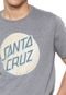 Camiseta Santa Cruz Lined Dot Cinza - Marca Santa Cruz