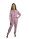 Pijama Feminino Inverno Adulto Americano Longo De Frio Rosa Laço Azul - Marca CIA DA SEDA