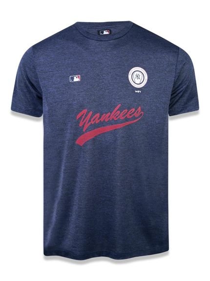 Camiseta New Era Performance New York Yankees Mescla Marinho - Marca New Era