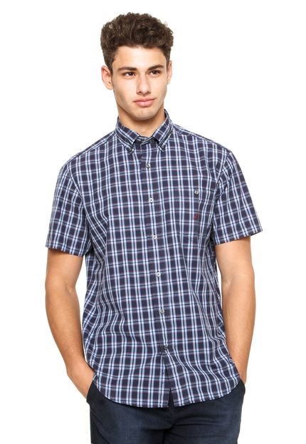 Camisa Nautica Quadriculada Azul - Marca Nautica