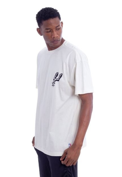 Camiseta NBA Plus Size Estampada San Antonio Spurs Casual Off White - Marca NBA