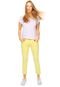 Calça Sarja Calvin Klein Jeans Rasgos Amarela - Marca Calvin Klein Jeans