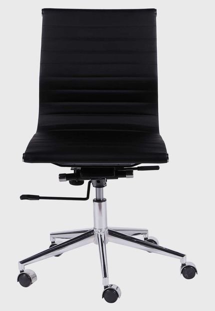 Menor preço em Cadeira Office Eames Esteirinha Baixa Giratória OR Design Preta