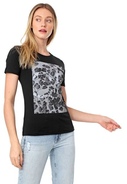 Camiseta Calvin Klein Folhas Preta - Marca Calvin Klein