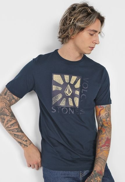 Camiseta Volcom Up Azul-Marinho - Marca Volcom