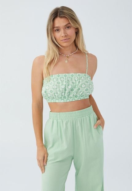Top Cotton On Cami Verde - Marca Cotton On