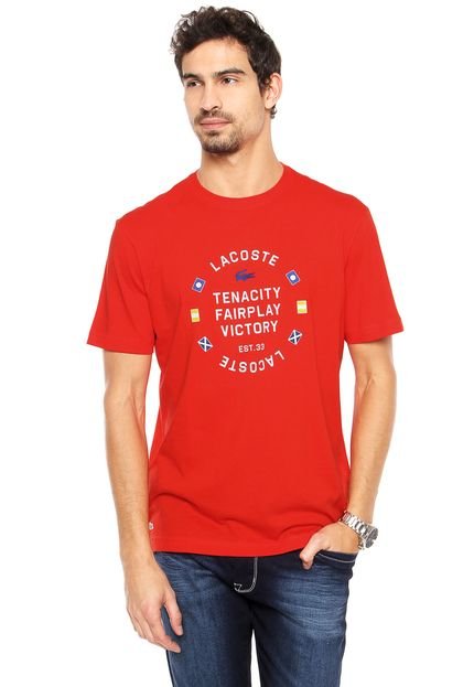 Camiseta Lacoste Regular Fit Laranja - Marca Lacoste