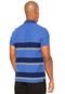 Camisa Polo Nautica Listras Contraste Azul - Marca Nautica